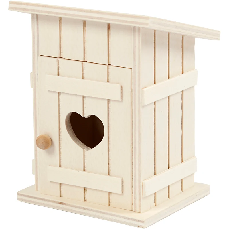 Miniatur-Toilettenhäuschen, L 8 cm, B 6,5 cm, 1 Stk [HOB-54443]