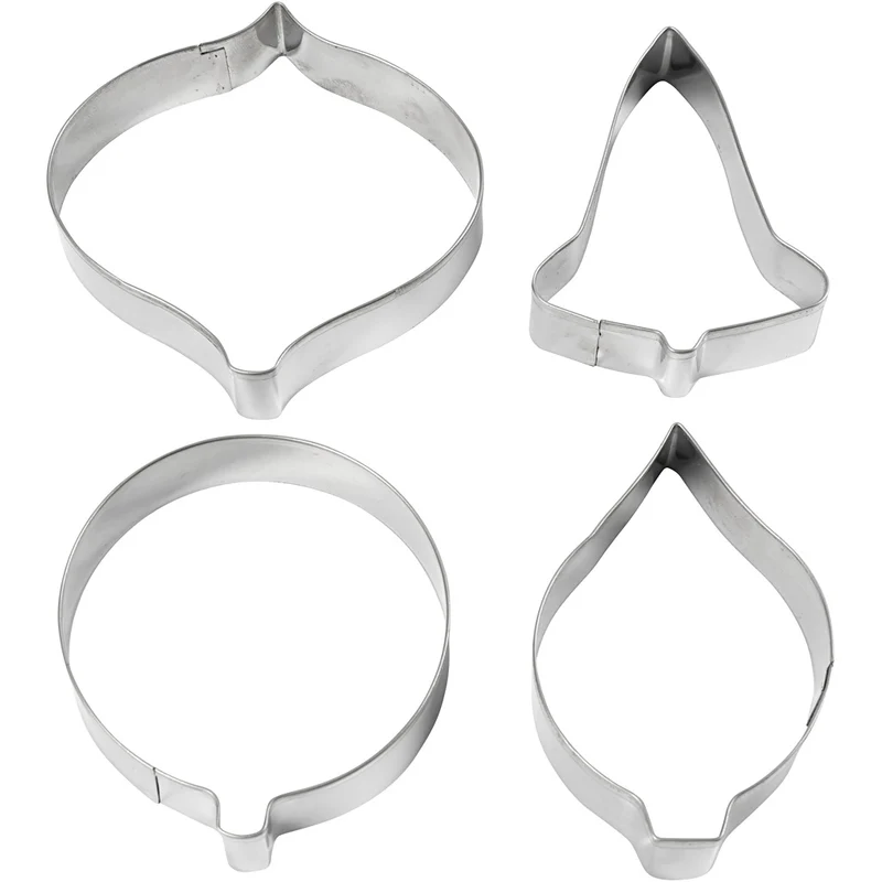Ausstechformen, Glocke, Kugel, Regentropfen, Prisma, H 8 cm, 4 Stk/ 1 Pck [HOB-782887]