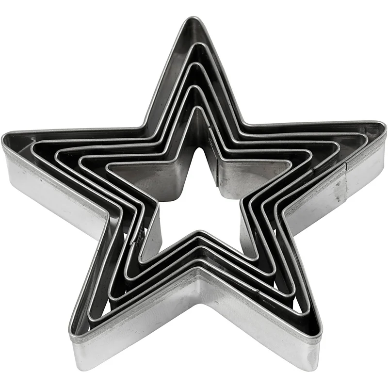 Ausstechformen, Stern, Größe 8 cm, 5 Stk/ 1 Pck [HOB-782881]