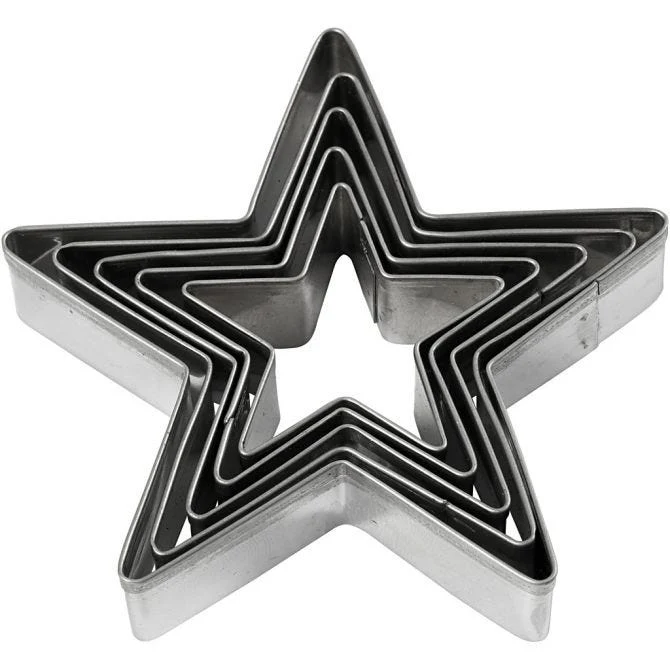 Ausstechformen, Stern, Größe 8 cm, 5 Stk/ 1 Pck [HOB-782881]