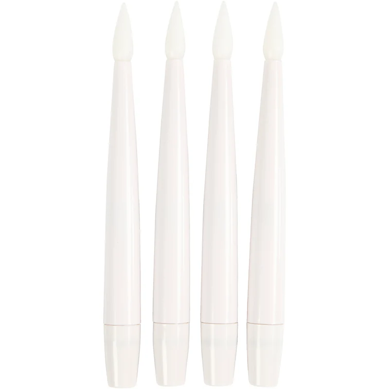 LED-Weihnachtsbaumkerze, H 15,5 cm, D 14 mm, 4 Stk/ 1 Pck [HOB-52363]