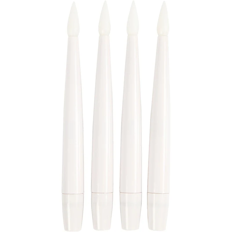 LED-Weihnachtsbaumkerze, H 15,5 cm, D 14 mm, 4 Stk/ 1 Pck [HOB-52363]