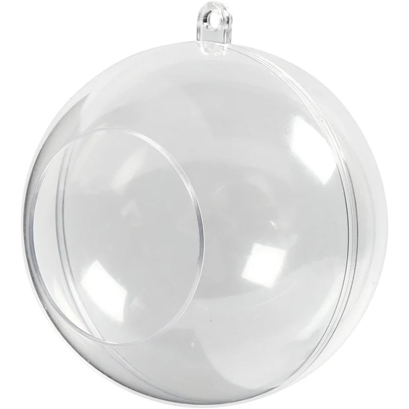 Plastikkugel mit Öffnung, D 8 cm, Lochgröße 4,5 cm, 5 Stk/ 1 Pck [HOB-52139]