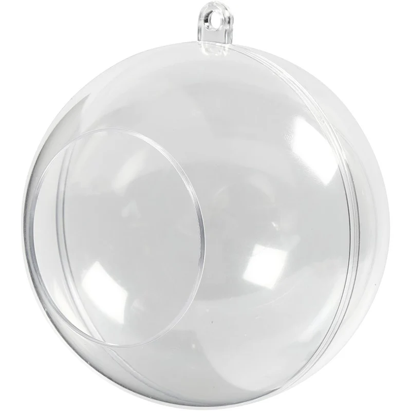 Plastikkugel mit Öffnung, D 8 cm, Lochgröße 4,5 cm, 5 Stk/ 1 Pck [HOB-52139]