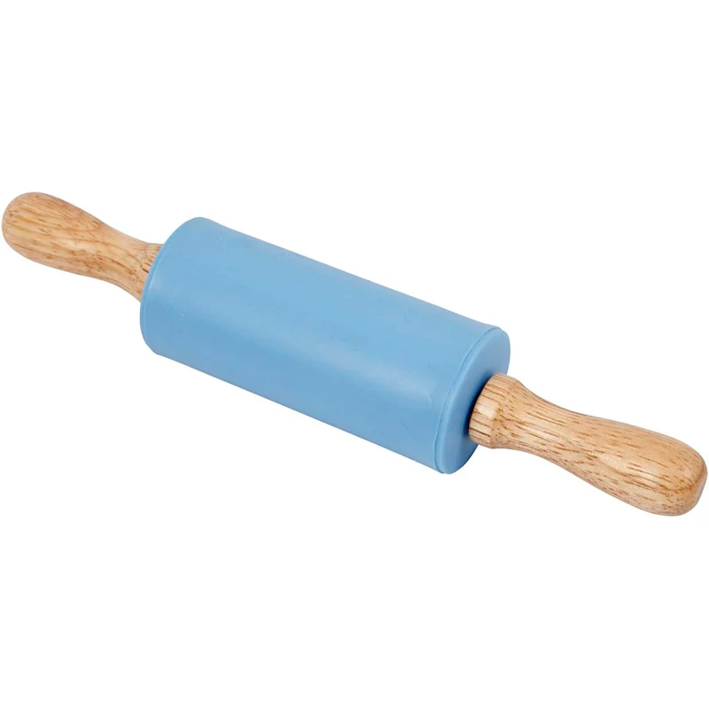 Teigrolle, L 23 cm, D 4.5 cm, Hellblau, 1 Stk [HOB-78285]