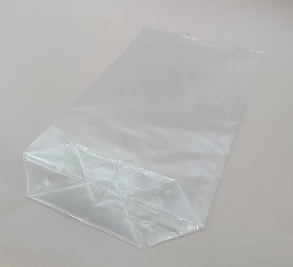 Kreuzbodenbeutel 14,5x5,2x23,5cm Transparent (100 Stück) [CBB1423]