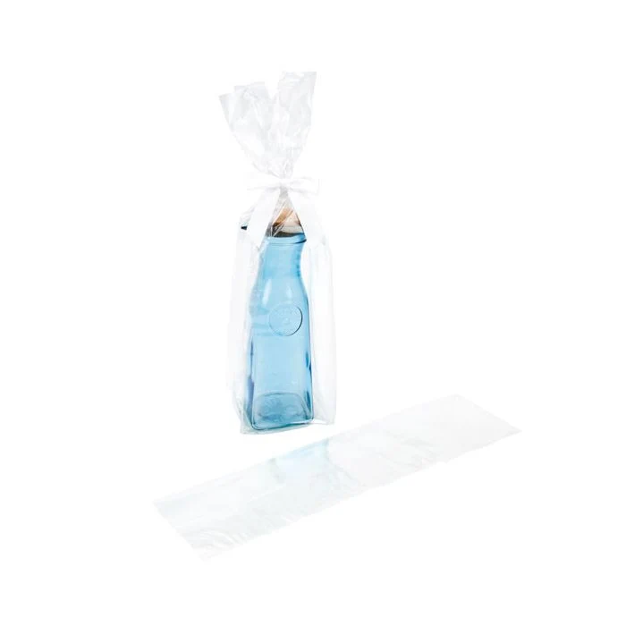 Blockbodenbeutel 6 x 5 x 20cm Transparent (100 Stück) [FG65]