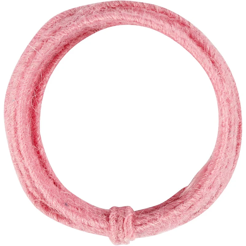 Jute-Draht, Dicke 2-4 mm, Pink, 3 m/ 1 Pck [HOB-503498]