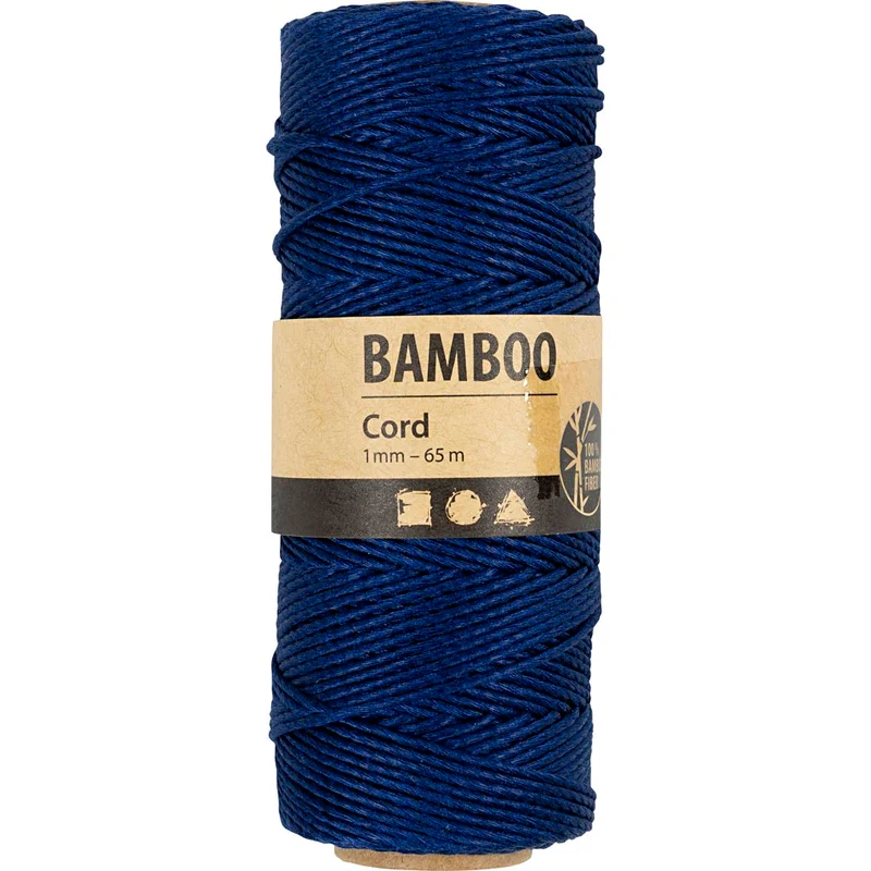 Bambusschnur, Dicke 1 mm, Blau, 65 m/ 1 Rolle [HOB-503484]
