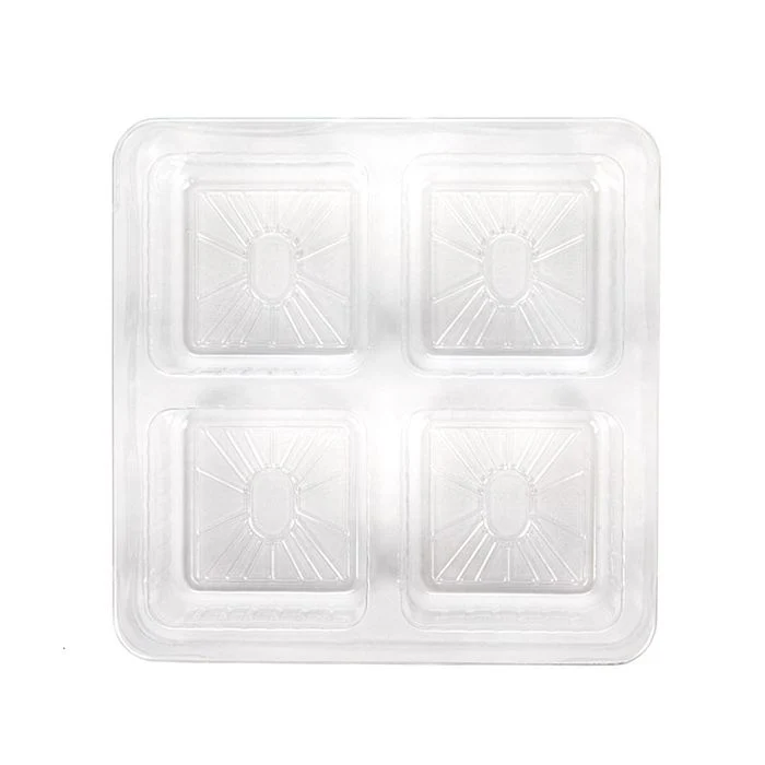 Klarsichtschachteln 4 Fächer 10.3x2.5x10.3cm Transparent (25 Stück) [CTBS22]