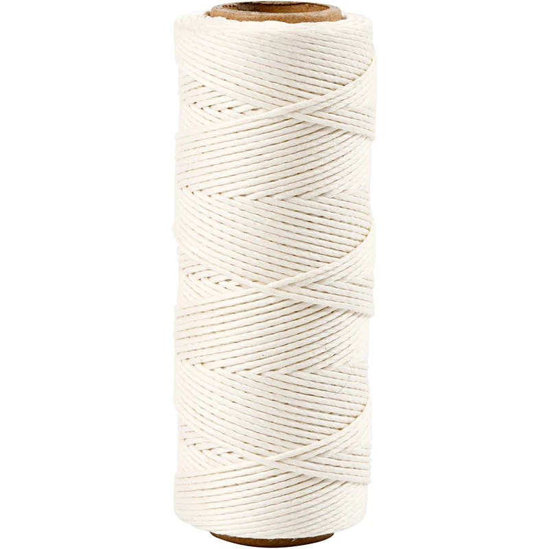Bambusschnur, Dicke 1 mm, Weiß, 65 m/ 1 Rolle [HOB-503481]