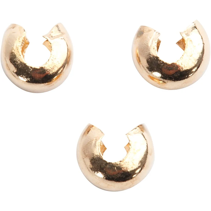 Kalotte, D 5 mm, Vergoldet, 50 Stk/ 1 Pck [HOB-610630]