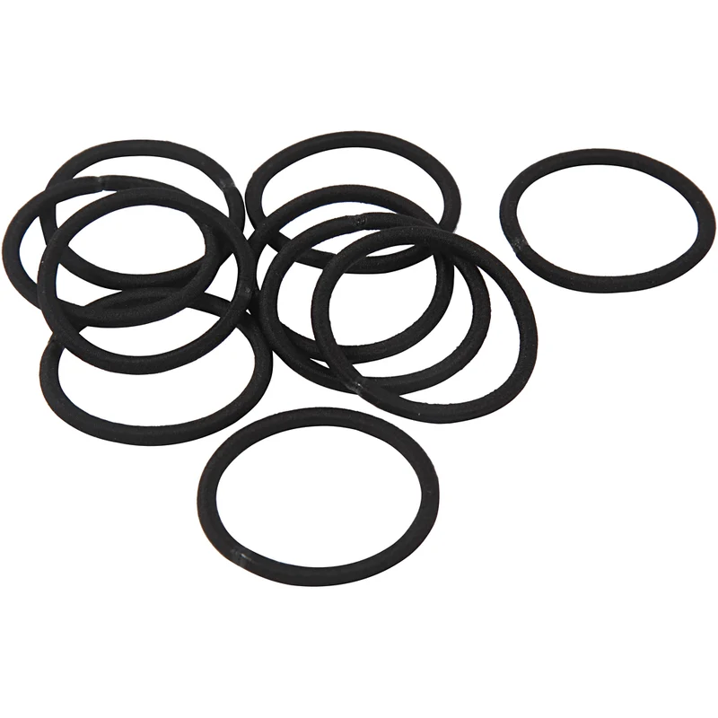 Haargummi, D 45 mm, Schwarz, 10 Stk/ 1 Pck [HOB-600985]