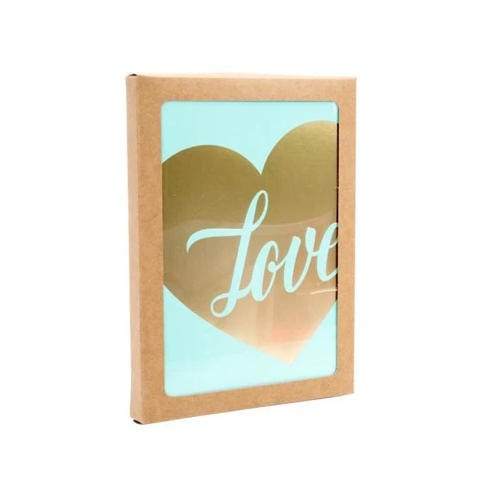 Pappschachteln mit Sichtfenster Kraft Braun 15.3x1.6x21.5cm DINA5-Größe (25 Stück) [WKRGA5]