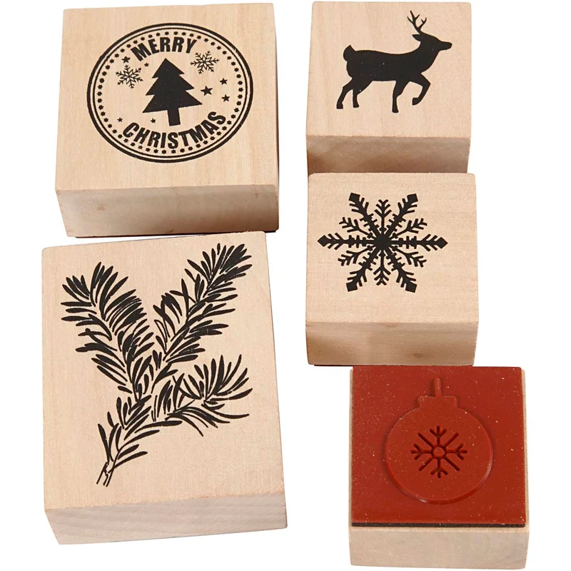Deko-Stempel, Weihnachten, 5 sort./ 1 Pck [HOB-27573]