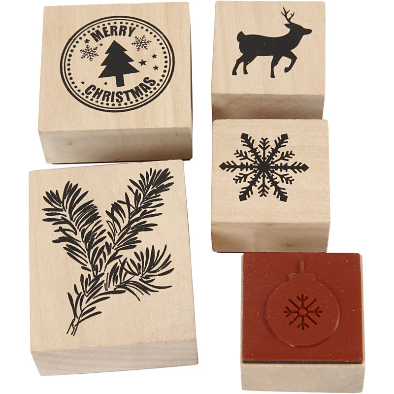 Deko-Stempel, Weihnachten, 5 sort./ 1 Pck [HOB-27573]