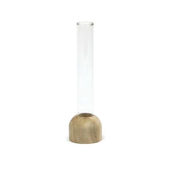 Testrohr mit Holzbasis 2x15cm (1 Stück) [IFS-29217]