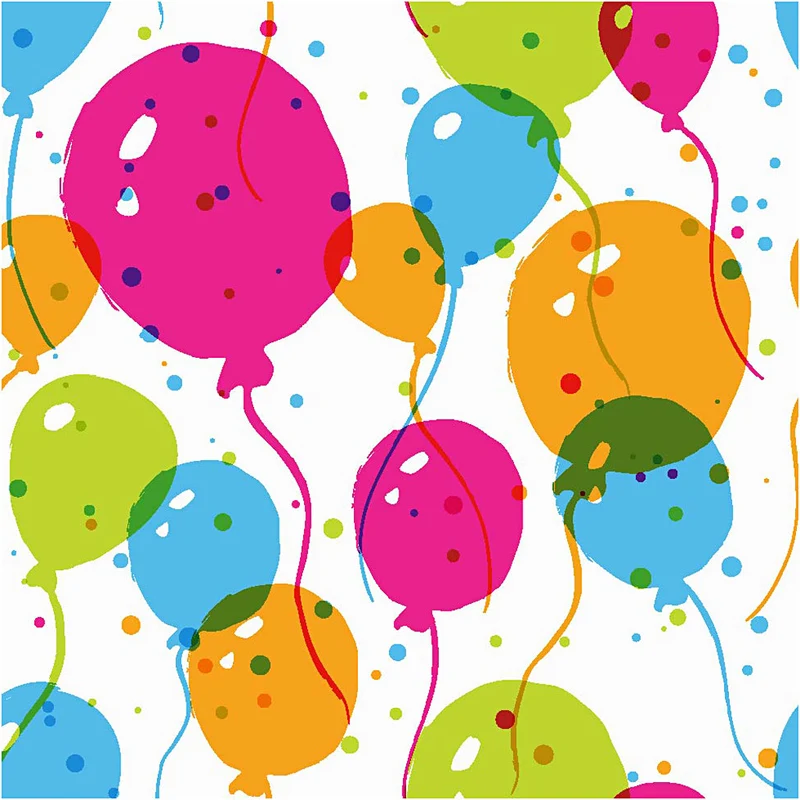 Servietten, Luftballons, Größe 33x33 cm, 20 Stk/ 1 Pck [HOB-23490]