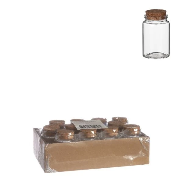 Stockzylinder mit Korken Ø4.5cm | H: 7.5cm (12 Stück) [IFS-29145]