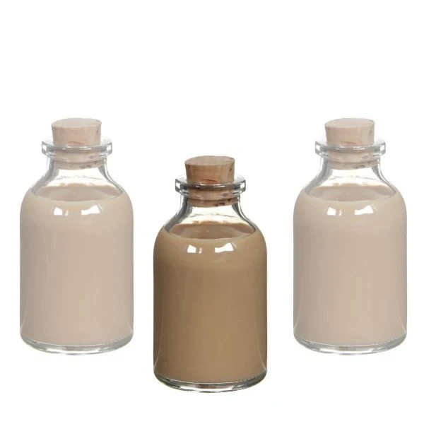 Glasflasche Mini mit Kork 20ml - 6x3cm (105 Stück) [IFS-28075]