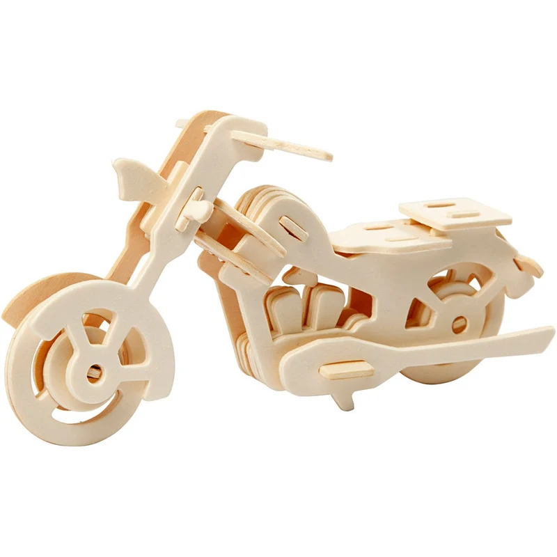3D-Figur zum Zusammensetzen, Motorrad, Größe 19x9x9 cm, 1 Stk [HOB-580504]