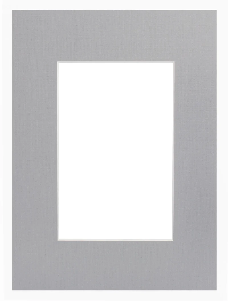Passepartouts 822 Grau 30x45cm mit 19x29cm Ausschnitt (5 Stück) [MA-7482230451]