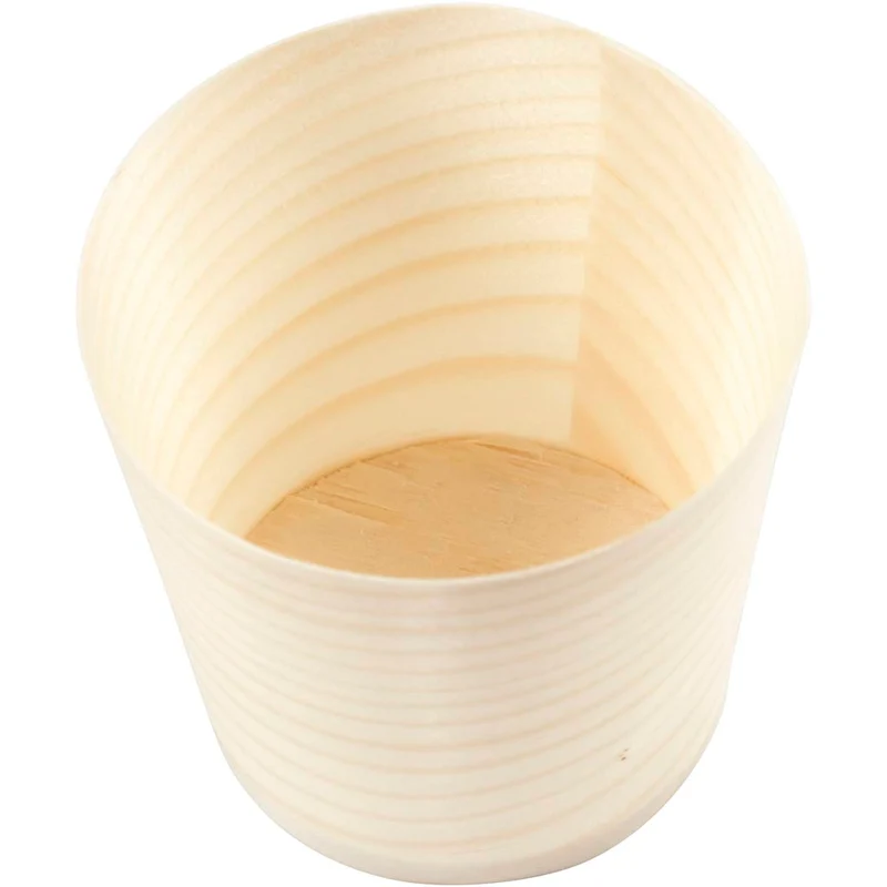 Becher aus Spanholz, H 6 cm, D 5,5 cm, 12 Stk/ 1 Pck [HOB-56941]