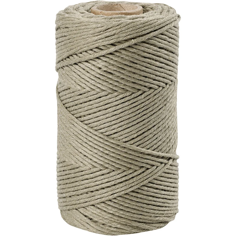 Makramée-Garn, L 198 M, D 2 mm, Moosgrün, 330 g/ 1 Rolle [HOB-414763]