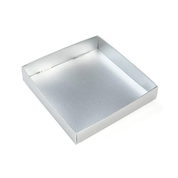 Silber Pappschachteln Boden 13x2.5x13.3cm (25 Stück) [MS357]