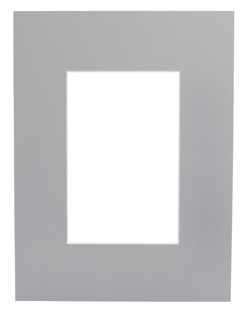 Passepartouts 822 Grau 20x28cm mit 12x17cm Ausschnitt (5 Stück) [MA-7482220281]