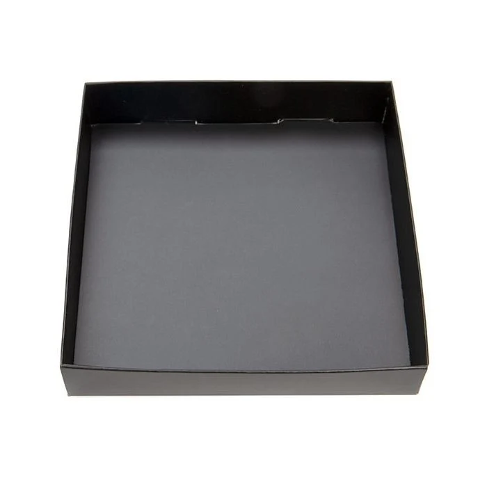 Schwarz Pappschachteln Boden 13x2.5x13.3cm (25 Stück) [BK357]