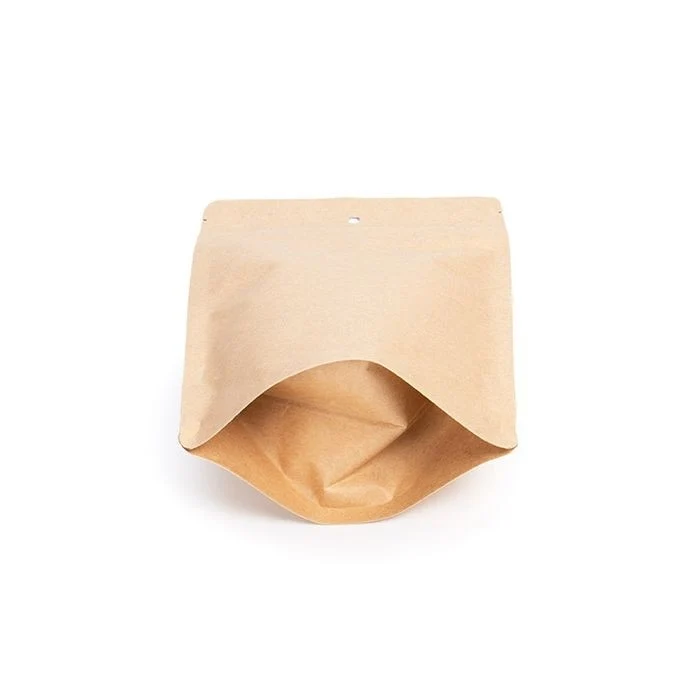 Standbodenbeutel Kraft 13x8x20.5cm | 110 Gramm mit Aufhängeloch (100 Stück) [ZBGSK3H]