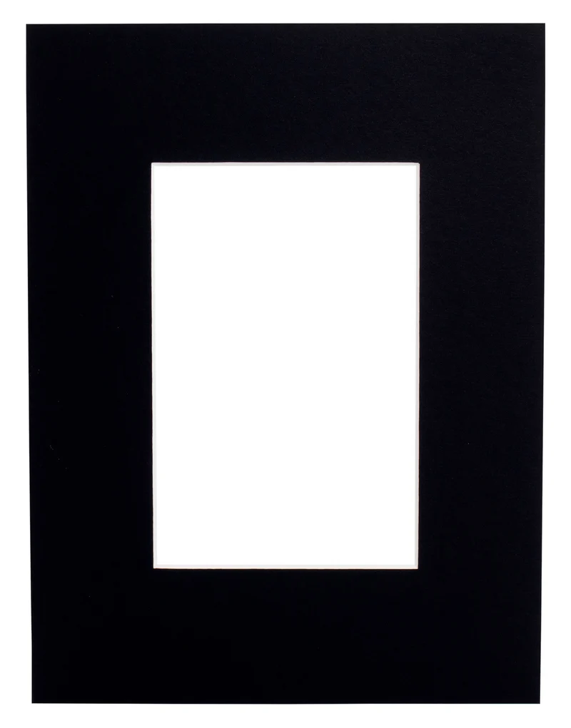 Passepartouts 413 Schwarz 13x18cm mit 8x12cm Ausschnitt (5 Stück) [MA-744131313181]