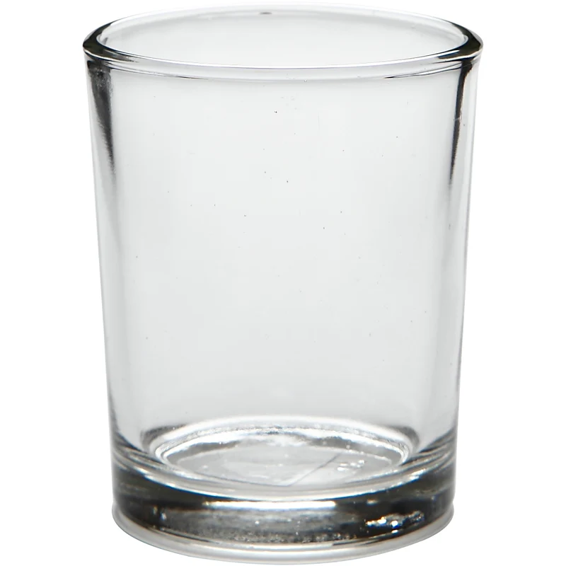 Teelichtglas, H 6,5 cm, D 4,5 cm, 4 Stk/ 1 Pck [HOB-55861]