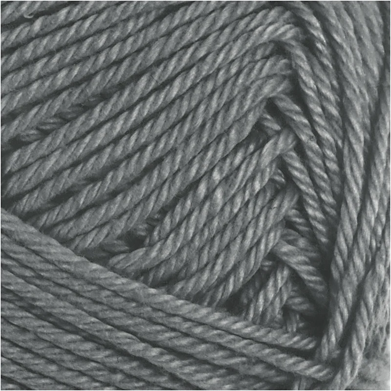 Baumwollgarn, Nr. 8/4, L 170 M, Nadel 3-3,5, Anthrazitgrau, 50 g/ 1 Knäuel [HOB-431200]