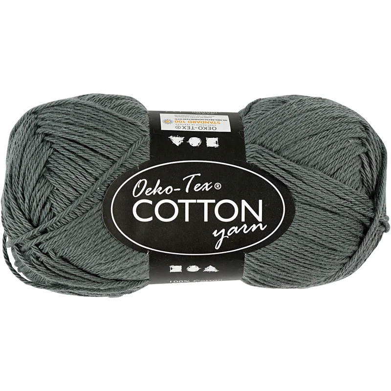 Baumwollgarn, Nr. 8/4, L 170 M, Nadel 3-3,5, Grau, 50 g/ 1 Knäuel [HOB-431190]