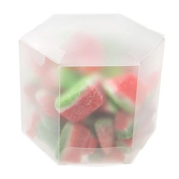 Klarsichtschachteln Hexagon 8.9x8.9x7.6cm Gefrostet (25 Stück) [FS352F]