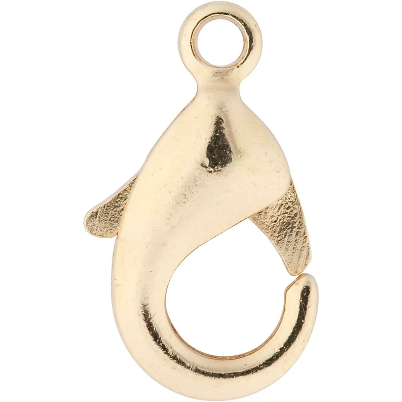Karabinerhaken, L 10,1 mm, Vergoldet, 100 Stk/ 1 Pck [HOB-61051]