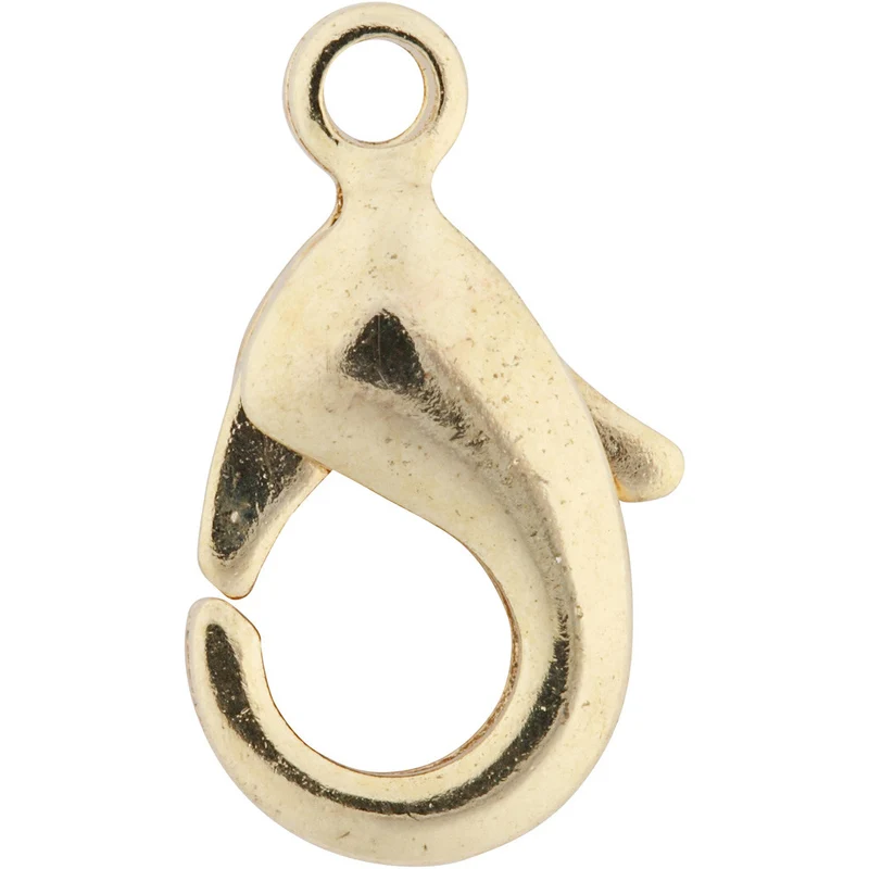Karabinerhaken, L 10,1 mm, Vergoldet, 100 Stk/ 1 Pck [HOB-61051]