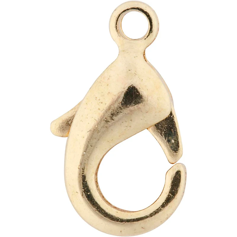 Karabinerhaken, L 10,1 mm, Vergoldet, 5 Stk/ 1 Pck [HOB-61049]