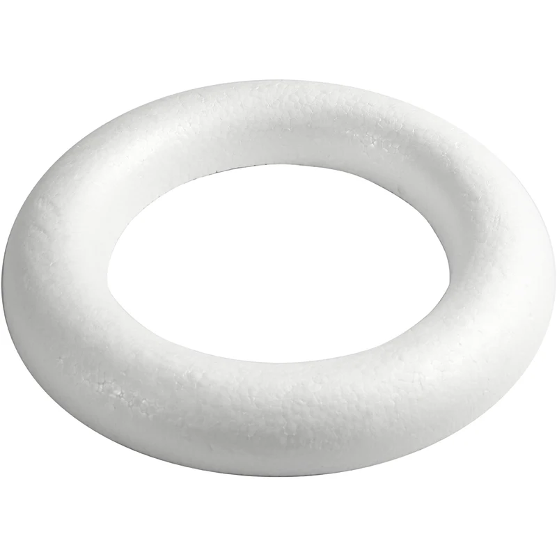 Styroporring, flach, Größe 35 cm, Dicke 46 mm, Weiß, 1 Stk [HOB-54351]
