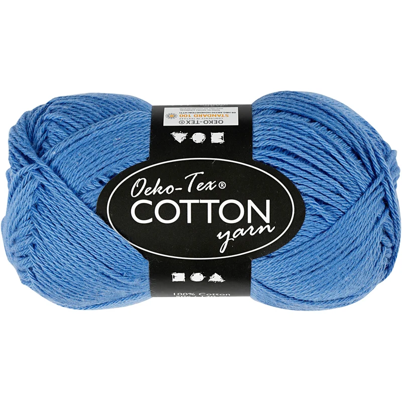 Baumwollgarn, Nr. 8/4, L 170 M, Nadel 3-3,5, Blau, 50 g/ 1 Knäuel [HOB-431110]