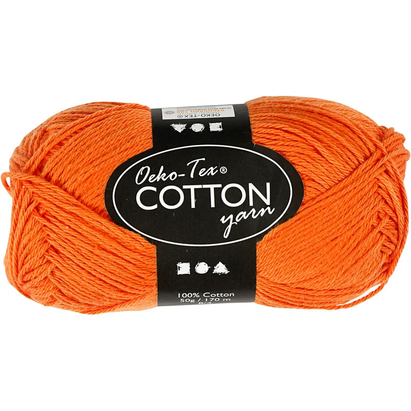 Baumwollgarn, Nr. 8/4, L 170 M, Nadel 3-3,5, Orange, 50 g/ 1 Knäuel [HOB-431090]