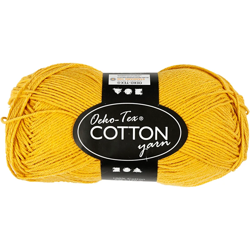 Baumwollgarn, Nr. 8/4, L 170 M, Nadel 3-3,5, Curry, 50 g/ 1 Knäuel [HOB-431070]