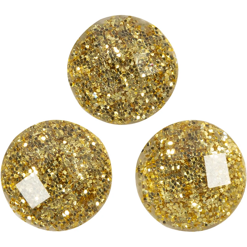 Strasssteine, D 8 mm, Gold, 32 Stk/ 1 Pck [HOB-283819]