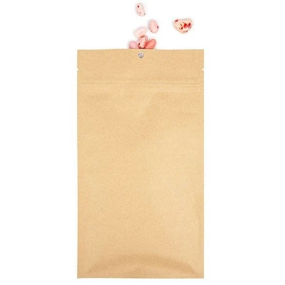 Druckverschlussbeutel Kraft 12.7x20.8cm mit Aufhängeloch (100 Stück) [HZBB6K]
