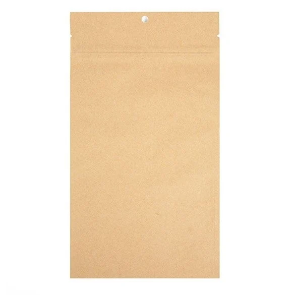 Druckverschlussbeutel Kraft 12.7x20.8cm mit Aufhängeloch (100 Stück) [HZBB6K]