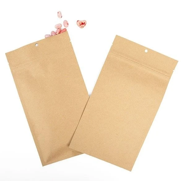 Druckverschlussbeutel Kraft 12.7x20.8cm mit Aufhängeloch (100 Stück) [HZBB6K]