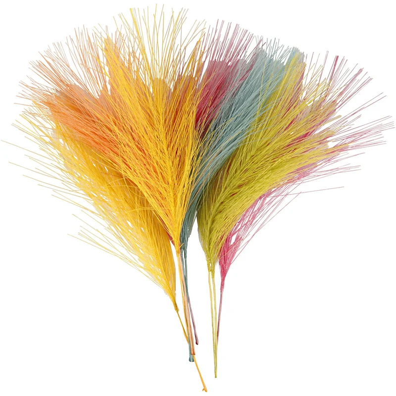 Künstliche Federn, L 15 cm, B 8 cm, Sortierte Farben, 10 Stk/ 1 Pck [HOB-51821]