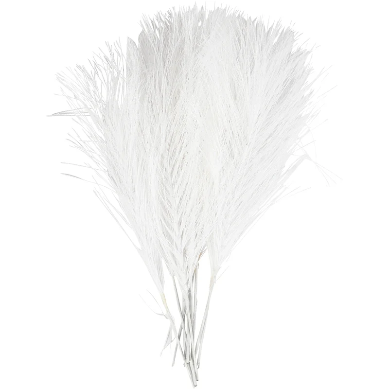 Künstliche Federn, L 15 cm, B 8 cm, Weiß, 10 Stk/ 1 Pck [HOB-518050]